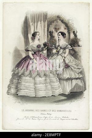 Vtg Antique Le Journal Des Dames Et Des Demoiselles Fashion