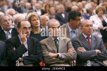 Senator and former justice minister Robert Badinter (C) attends to the 20th anniversary of nazi officer Klaus Barbie trial in Lyon, France on july 2, 2007. Photos by Vincent Dargent/ABACAPRESS.COM Stock Photo