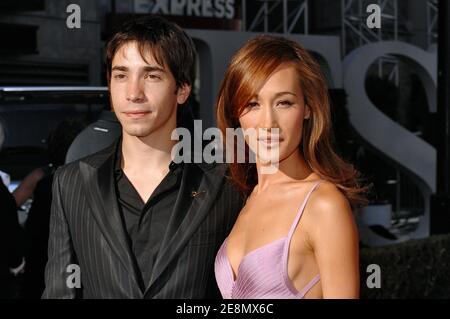 Actors Maggie Q and Justin Long attend the 2007 ESPY Awards held at the Kodak Theatre on Hollywood Boulevard in Los Angeles, CA, USA on July 11, 2007. Photo by Lionel Hahn/ABACAPRESS.COM Stock Photo