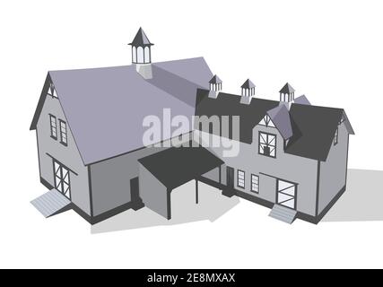 building vector illustration isolated on white background Stock Vector
