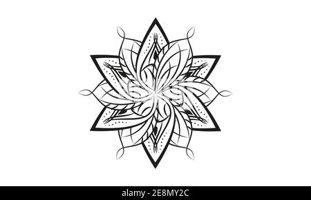 Single line flowers set stock illustration Stock Vector