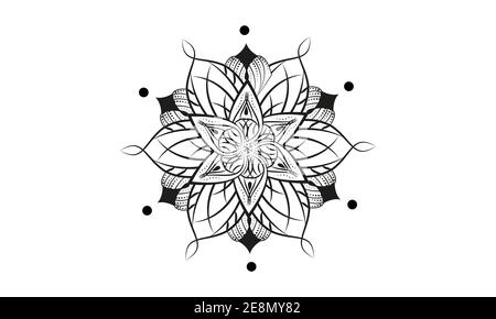 Single line flowers set stock illustration Stock Vector