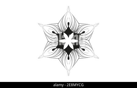 Single line flowers set stock illustration Stock Vector