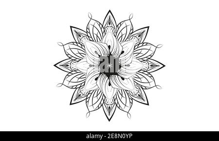 Single line flowers set stock illustration Stock Vector