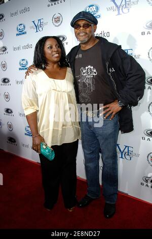 Samuel L. Jackson and wife LaTanya arriving for the 'Resurrecting the Champ' Los Angeles Premiere at The Samuel Goldwyn Theater in Beverly Hills, CA, USA on August 22, 2007. Photo by Brian Lindensmith/ABACAPRESS.COM Stock Photo