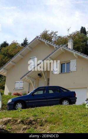 Picture of the house in the Alpine city of Albertville, France, dated on August 24, 2007, where French police discovered the bodies of three newborn babies in a suitcase and a box. The mother, a 36-year-old woman living in this house, told police she had given birth to the babies on her own and hidden them from her partner. Photo by Jules Motte/ABACAPRESS.COM Stock Photo