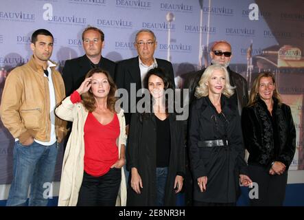 Jury's member (L to R) Nicolas Cazale, Marie-France Pisier, Anouk Grinberg, Odile Barski, Emilie Deleuze, Xavier Beauvois, Andre Techine, Charlelie Couture attend the photocall at International Deauville center during the 33rd American Film Festival in Deauville, Normandy, France, on September 3, 2007. Photo by Denis Guignebourg/ABACAPRESS.COM Stock Photo