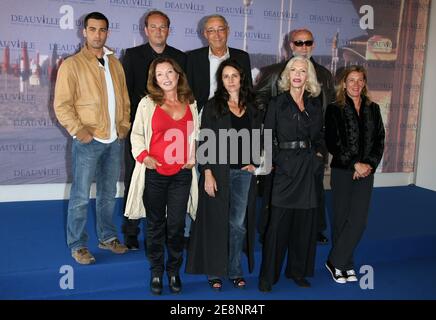 Jury's member (L to R) Nicolas Cazale, Marie-France Pisier, Anouk Grinberg, Odile Barski, Emilie Deleuze, Xavier Beauvois, Andre Techine, Charlelie Couture attend the photocall at International Deauville center during the 33rd American Film Festival in Deauville, Normandy, France, on September 3, 2007. Photo by Denis Guignebourg/ABACAPRESS.COM Stock Photo