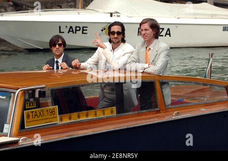 Cast member Adrien Brody poses for pictures during the photocall for 'The Darjeeling  Limited' at the 64th annual Venice Film Festival, in Venice, Italy, on  September 3, 2007. Photo by Nicolas Khayat/ABACAPRESS.COM