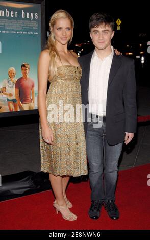 Cast members Teresa Palmer and Daniel Radcliffe attend the Los Angeles Premiere of 'December Boys' at the Directors Guild of America in West Hollywood, CA, USA, September 6, 2007. Photo by Lionel Hahn/ABACAPRESS.COM Stock Photo