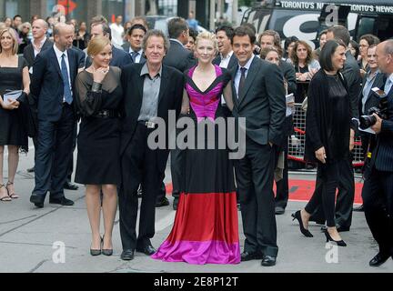 Cast of the film (l to r) Abbie Cormish, Geoffrey Rush, Cate Blanchett and Clive Owen attend the 'Elizabeth:The Golden Age' premiere during Toronto International Film Festival 2007 in Toronto, ON, Canada on September 9, 2007. Photo by Olivier Douliery/ABACAPRESS.COM Stock Photo