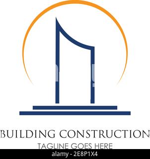 Creative Home Building Concept Logo Design Template Stock Vector