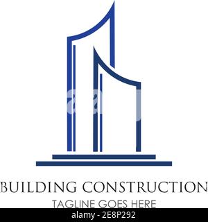 Creative Home Building Concept Logo Design Template Stock Vector