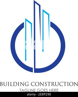 Creative Home Building Concept Logo Design Template Stock Vector
