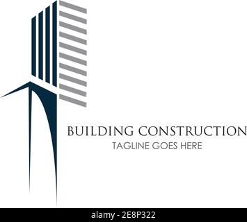 Creative Home Building Concept Logo Design Template Stock Vector