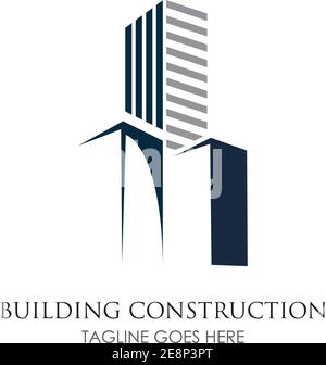 Creative Home Building Concept Logo Design Template Stock Vector