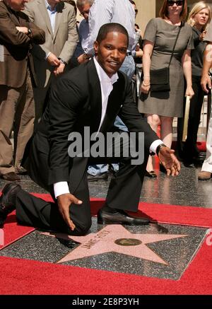 Oscar-winning actor Jamie Foxx, with his daughter Corrine is honored with the 2,347th Star on the Hollywood Walk of Fame, in Hollywood, CA, USA on September 14, 2007. Photo by Walker/ABACAPRESS.COM Stock Photo