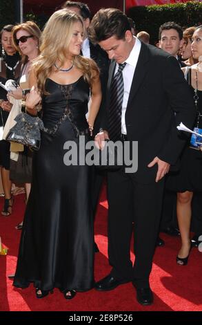 Charlie Sheen and Brooke Allen attending the 59th Annual Primetime Emmy Awards, held at the Shrine Auditorium in Los Angeles, CA, USA on September 16, 2007. Photo by Lionel Hahn/ABACAPRESS.COM Stock Photo