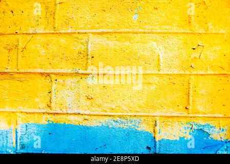 Texture, brick, wall, it can be used as a background. Brick texture with scratches and cracks. block Stock Photo
