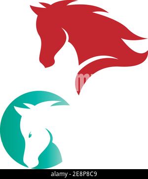 Horse logo icon design template vector illustration Stock Vector