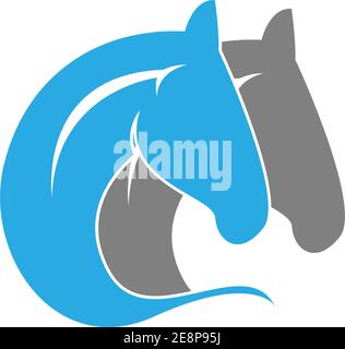 Horse logo icon design template vector illustration Stock Vector