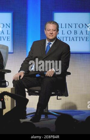 Former US Vice President Al Gore during the Clinton Global Initiative annual meeting held at the the Sheraton Hotel and Towers in New York City, NY, USA on Wednesday, September 26, 2007. Photo by Graylock/ABACAPRESS.COM Stock Photo