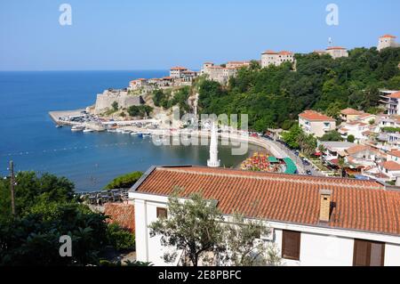 'Stari Grad' Old Town of Ulcinj, Montenegro Stock Photo