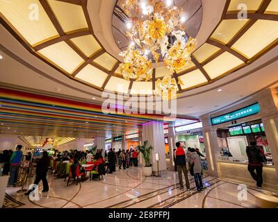 Macau, JAN 22, 2012 - Interior view of the Galaxy casino Stock Photo