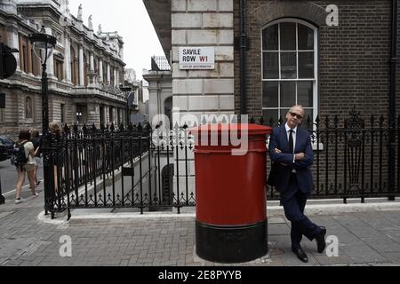 Richard James bespoke Savile Row tailor in London , UK Stock Photo