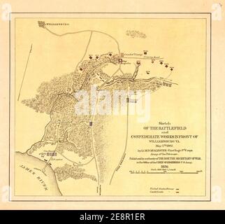 Military maps of the war of the Rebellion-miscellaneous, (1865-1879). Stock Photo