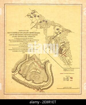 Military maps of the war of the Rebellion-miscellaneous, (1865-1879). Stock Photo