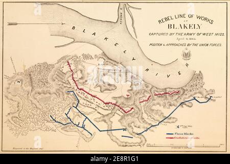 Military maps of the war of the Rebellion-miscellaneous, (1865-1879). Stock Photo