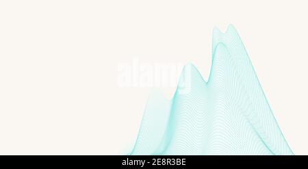 Abstract wireframe background. 3D grid technology illustration landscape. Digital Terrain Cyberspace in the Mountains with valleys. Stock Photo