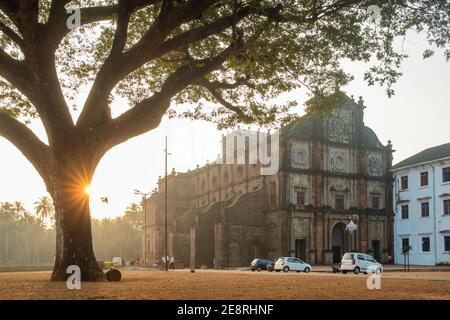 Basilica of Bom Jesus or Borea Jezuchi Bajilika in Old Goa, India. Stock Photo