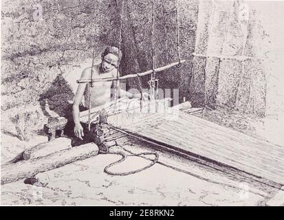 Mogadishu weaver 1882. Stock Photo
