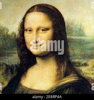 Mona Lisa face 800x800px. Stock Photo