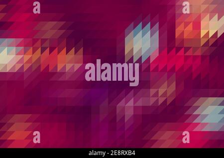 Colourful abstract triangles pixel background Stock Photo