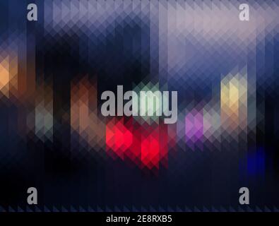 Colourful abstract triangles pixel background Stock Photo