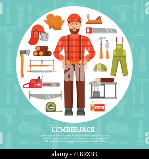 Set of woodworker tools in flat vector illustration Stock Vector Image ...