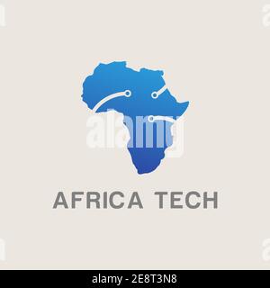 africa logo design icon vector symbol map illustration Stock Vector