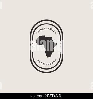 africa logo design icon vector symbol map illustration Stock Vector