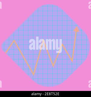 An abstract line chart background image. Stock Vector