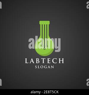 Tech lab logo design vector Stock Vector