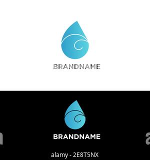 water drop icon logo design vector Stock Vector