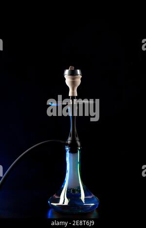 New hookah isolated on black background, copy space Stock Photo