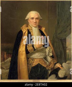 Naigeon Elzidor - Gaspard Monge (1746-1818), comte de Peluse, mathématicien, en grand habit de Président du Sénat Conservateur. Stock Photo