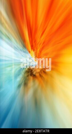 High-speed Flight Through A Colorful Wormhole In Deep Space Stock Photo