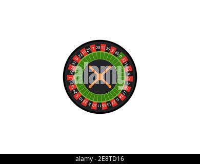 Casino, roulette, spin icon. Vector illustration, flat design. Stock Vector