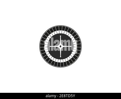 Casino, roulette, spin icon. Vector illustration, flat design. Stock Vector