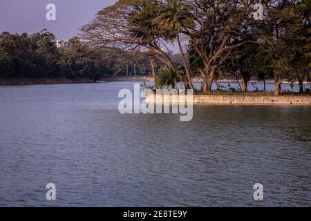 Scenic view of one of the biggest lake in Bangalore, Karnataka, India Stock Photo